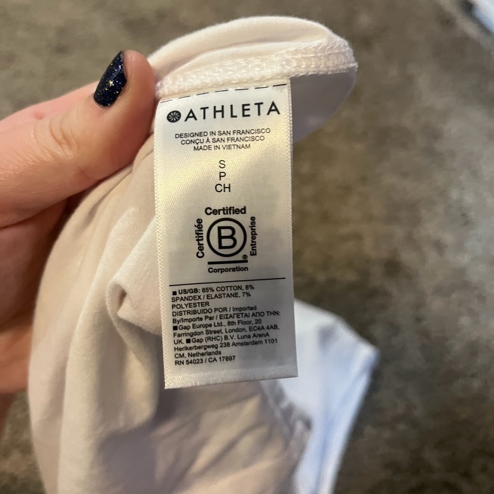Athleta White Sleeveless Outbound Twist Back Top - Picture 6 of 7